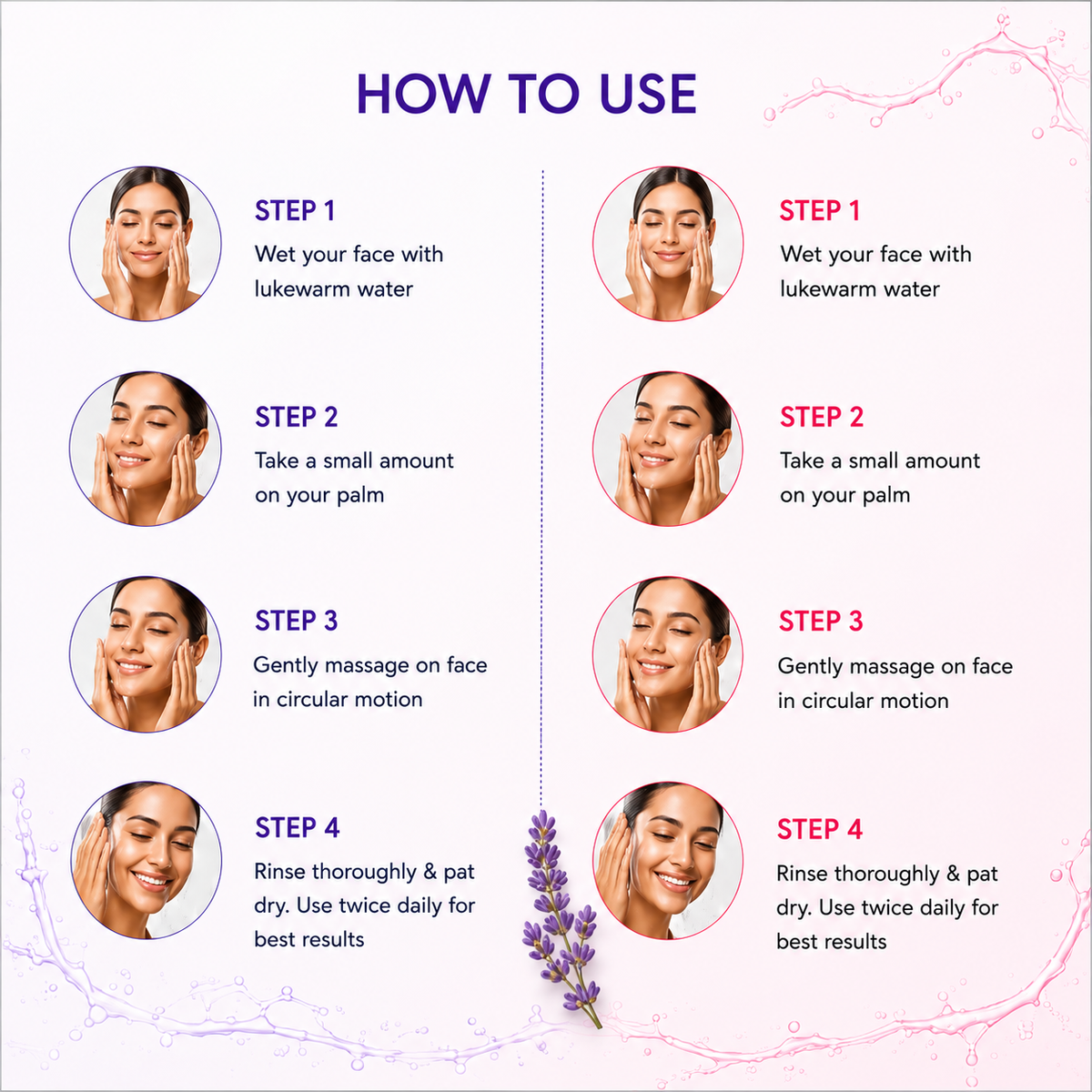 FADE FASHIONS Face Wash Combo | 1% Azelaic Acid + 2% Salicylic Acid + 5% Gotu Kola & Niacinamide + Hyaluronic Acid + Aloe Vera | Face Cleanser for Men & Women