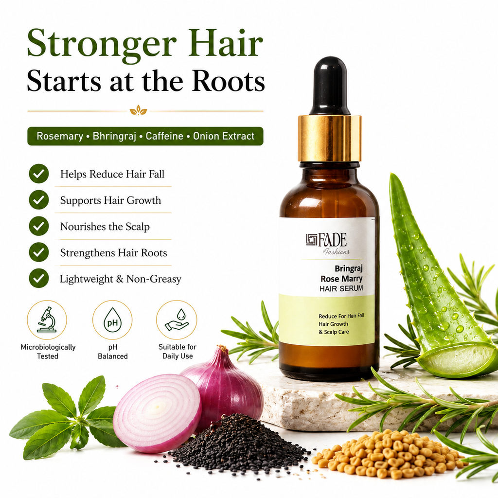 Hair & Scalp Serum [30ml] with Onion, Rosemary, Bhringraj & Caffeine | Anti Hair Fall Hair Growth Serum | Daily Leave-In Formula for Strong, Healthy Looking Hair & Scalp Care