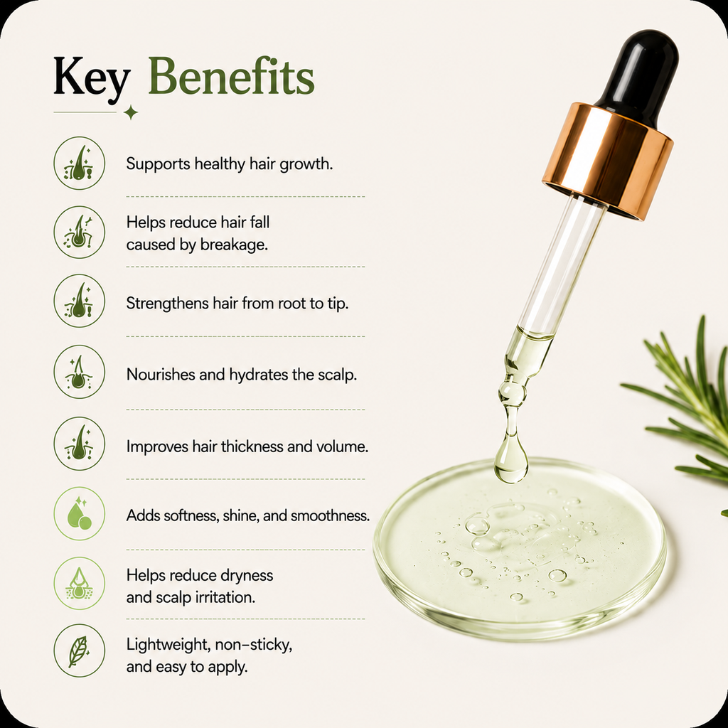 Hair & Scalp Serum [30ml] with Onion, Rosemary, Bhringraj & Caffeine | Anti Hair Fall Hair Growth Serum | Daily Leave-In Formula for Strong, Healthy Looking Hair & Scalp Care