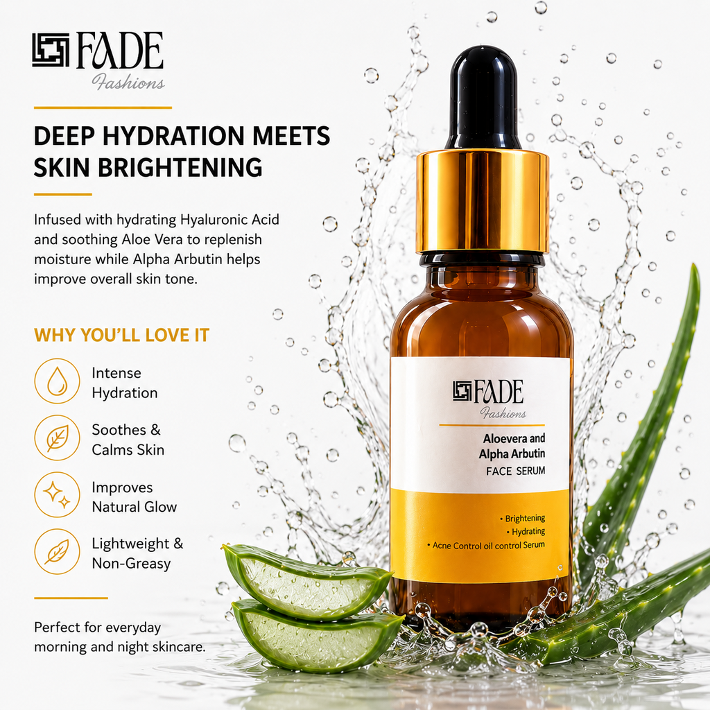 Fade Fashion 30 ml Face Serum with Vitamin C Serum, Niacinamide Serum & Hyaluronic Acid for Glowing Skin, Dark Spot Remover, Acne Marks, Anti Aging, Moisturizing Skincare for Women Men