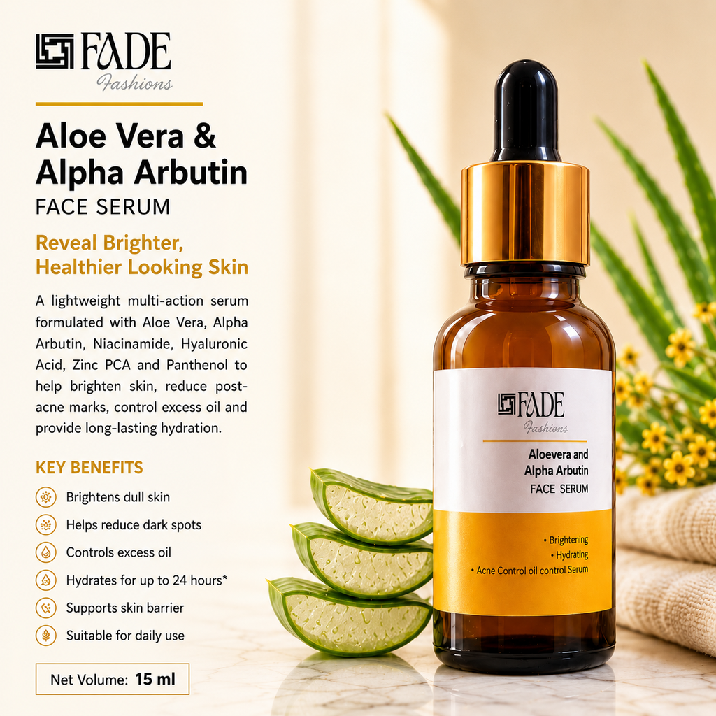 Fade Fashion 30 ml Face Serum with Vitamin C Serum, Niacinamide Serum & Hyaluronic Acid for Glowing Skin, Dark Spot Remover, Acne Marks, Anti Aging, Moisturizing Skincare for Women Men