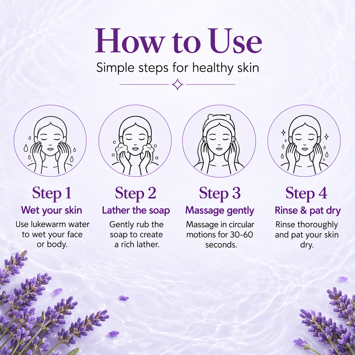 FADE Fashions Premium Handmade Lavender Soap | Natural Gentle & Pure Bath Soap | Moisturizing & Nourishing Soap for All Skin Types | Men & Women | 100 g