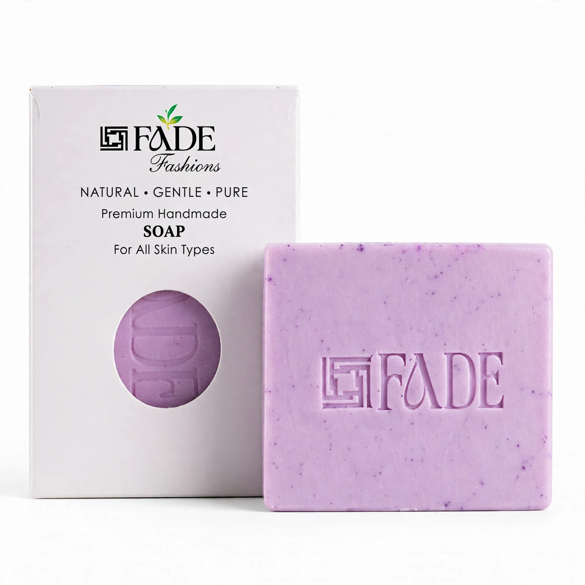 FADE Fashions Premium Handmade Lavender Soap | Natural Gentle & Pure Bath Soap | Moisturizing & Nourishing Soap for All Skin Types | Men & Women | 100 g